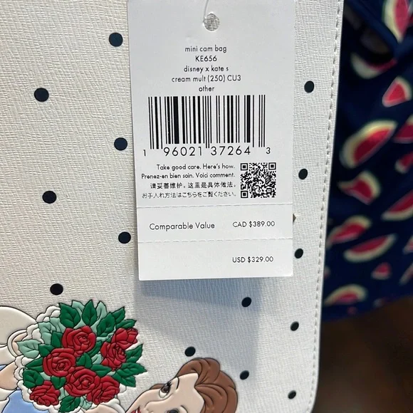 Disney X Kate Spade Beauty Mini Camera Crossbody Bag Cream Multi
 NWT - Picture 13 of 16